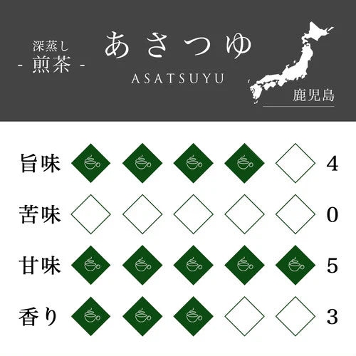 *2025新茶*【水出しおすすめ】あさつゆ -鹿児島知覧-深蒸し煎茶- 茶袋Ver