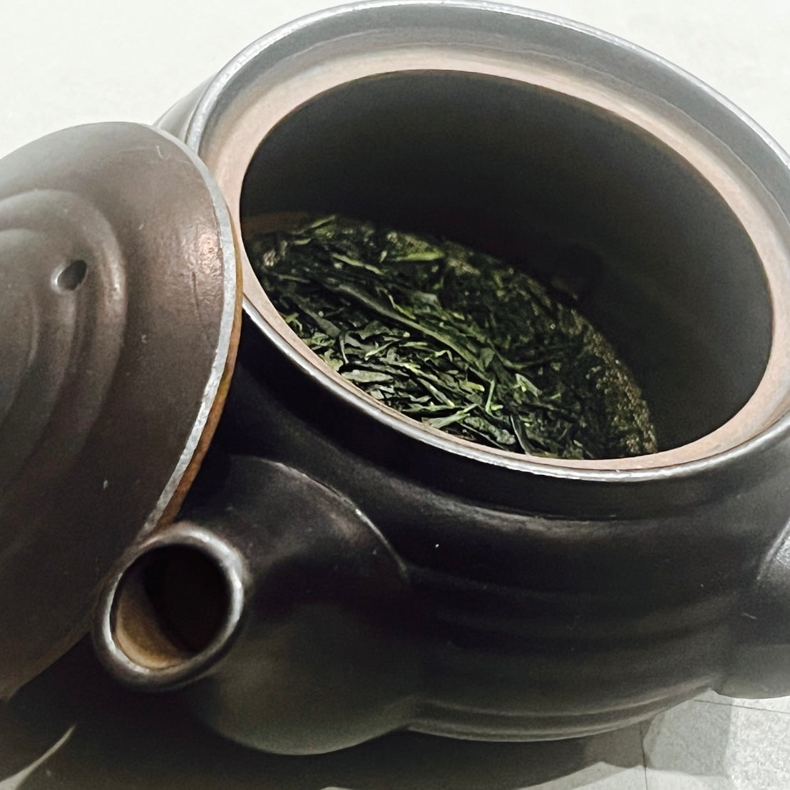 Banko ware flat teapot