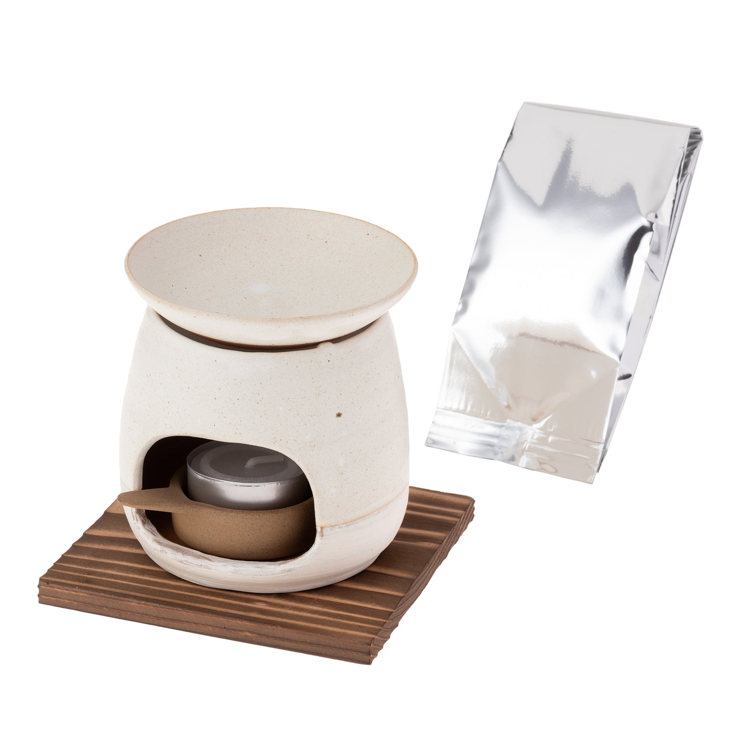 【ギフト対応】お部屋を満たすお茶の香り|常滑焼茶香炉 & 専用茶葉セット